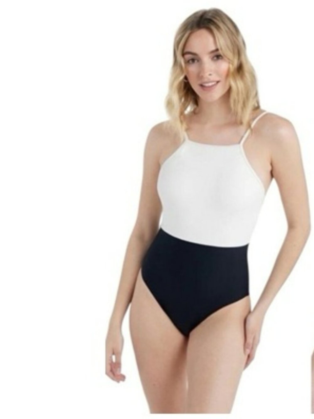 Summersalt Black & Ivory Halter One Piece Swimsuit Sz 20